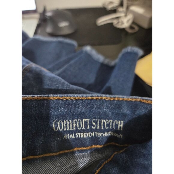 Natural Reflections Womens Comfort Stretch Raw Hem Denim Blue Jeans Size 8 Fray - Picture 6 of 14